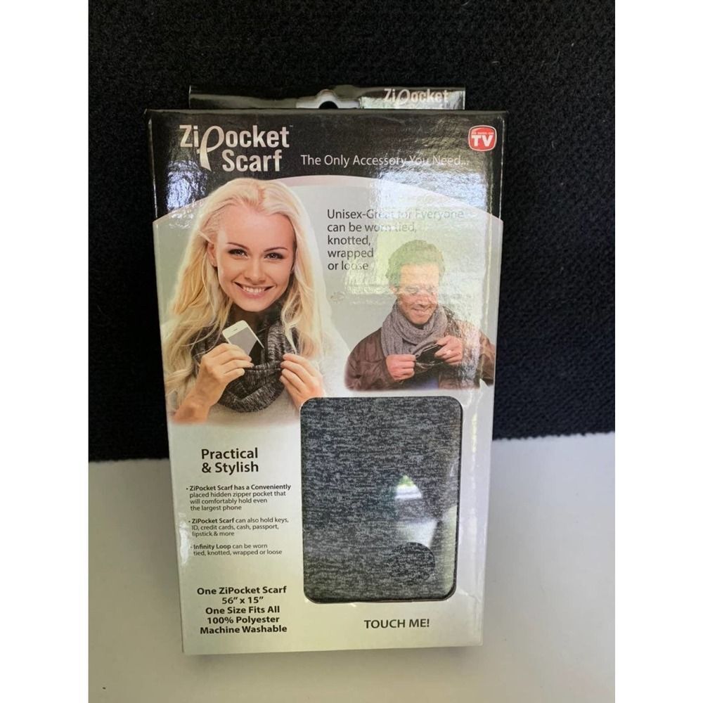 Hidden pocket infinity travel scarf